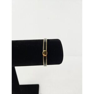 Halcyon Days Enamel Bangle - Black & Gold tone